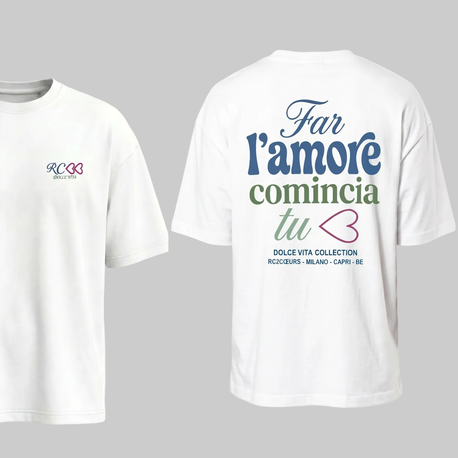 RC2CŒURS — Tee-shirt "L’AMORE" | Édition Dolce vita